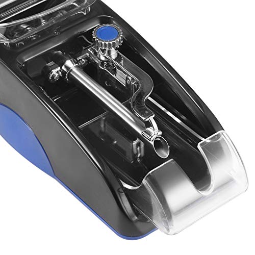 HRRH Cigarrillo eléctrico Recargable automática de batir, Tabaco del inyector DIY Fabricante de Rodillos Fumadores Herramienta,Azul