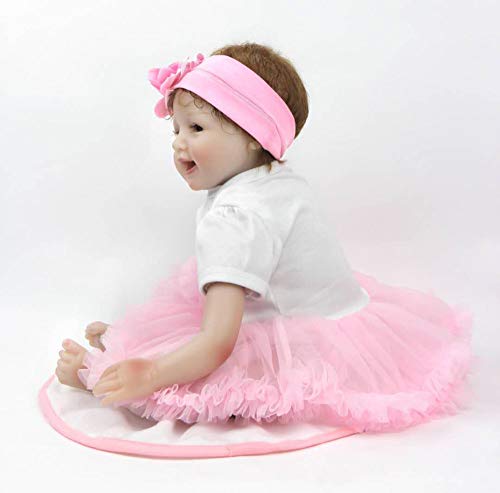 HRYEOY Lifelike Bebe Reborn Muñecas Reborn Niña Reales 55 cm Muñeca Reborn Vinilo de Silicona Suave Bebé Recién Reborn Baby Doll