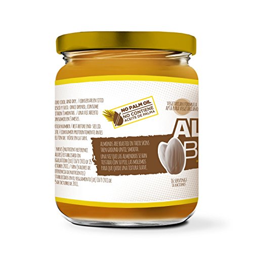 HSN Foods - Mantequilla de Almendras con Textura Cremosa y Suave - 100% Natural - Almond Butter Smooth - Apto Vegetariano - Sin grasa de palma - Sin grasa trans - Sin azúcar ni sal añadidos - 250g