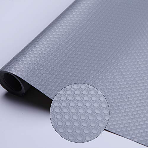 htbakoi Protector Cajones Cocina 4 Rollos Plastico Protector Muebles Fregadero,Cubre Cajones Armarios Cocina Plastico Antideslizante para Forrar Cajones de Cocina Forro Cajones Color Gris