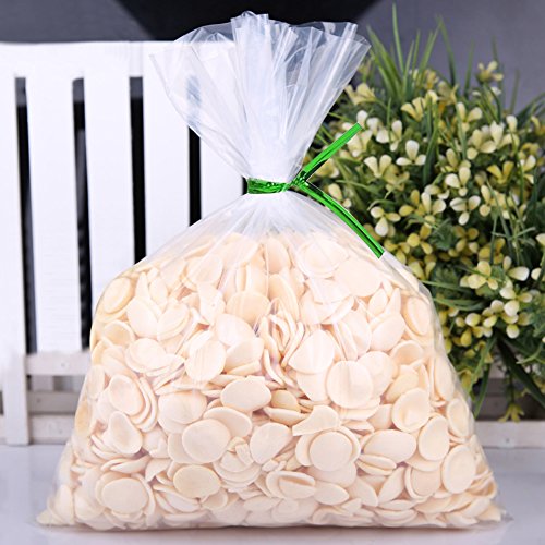 HTINAC 300pcs Bolsas de Celofán, Transparentes Bolsas Celofán Lazos de 8 Colores, para Regalo Bolsa, Bolsa de Dulces, Chocolate, Galletas, 11*15cm （400pcs Alambre Metálico Decorativo）