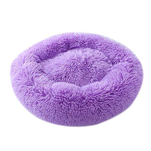 huangThroStore Cama calmante para Perros y Gatos, Cama de Felpa para Cachorros y Perros, Dark Gray, 50cm