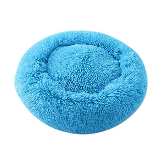 huangThroStore Cama calmante para Perros y Gatos, Cama de Felpa para Cachorros y Perros, Dark Gray, 50cm