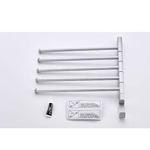 HUIHUAN Toalleros para baño - Barra de toalla giratoria de aluminio Space Out - Barra de toalla giratoria de ahorro de espacio para baño - Organizador de soporte de toalla montado en la pared