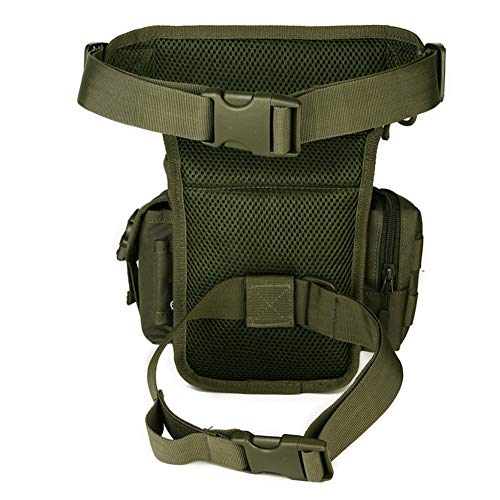 Huntvp Bolsa de Pierna Bolsa Táctical Militar Impermeable para Correr Senderismo Ciclismo Camping Caza, Negro/Verde/Marrón/Camuflaje