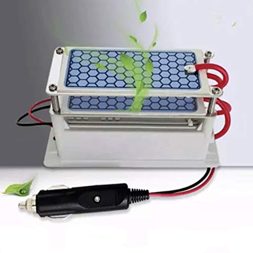 HUOPU Generador de ozono de cerámica 10 g/h Igual a 10000 MG/h Purificador de Aire para Coche Ozonizador DC12V