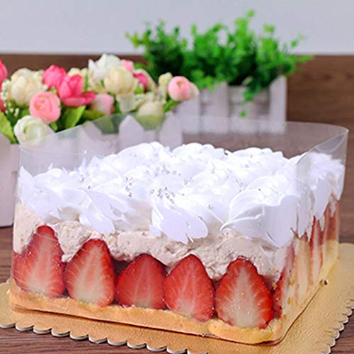 HUVE Rollo Pasteleria Lámina de Acetato Decoración de Pasteles Tartas Chocolates Rollo Transparentes para Repostería y Pasteleria Pastel Mousse Molde 10M x 8 /10CM(8cm10m)