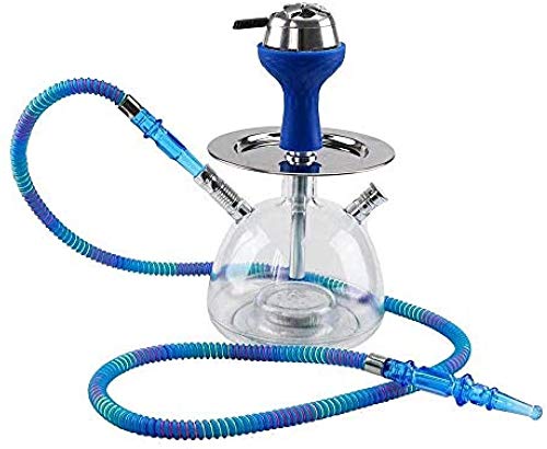 HYDDG Shisha Hookah Set LED 丨 丨 25 cm acrílico Shisha Kit Carbon pequeña Placa de Metal y de tamaño Medio de la tubería de carbón Suave Shisha Tabaco silicio Copa D @,VS