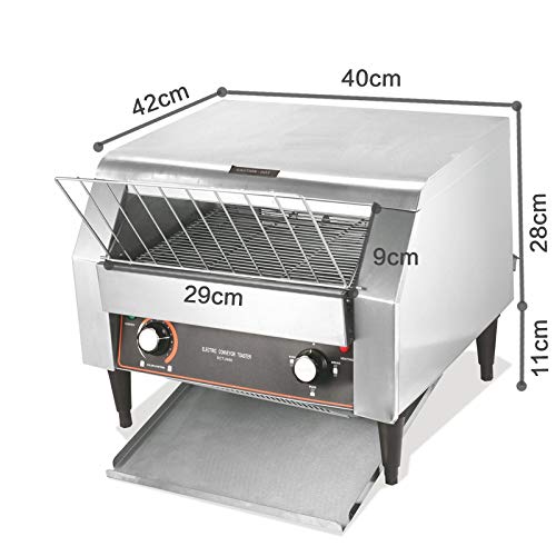 Hydz Cadena tostadora Horno tostadora Conductor tostadora Hotel Desayuno Estufa Tipo Oruga Completamente automática tostadora-2