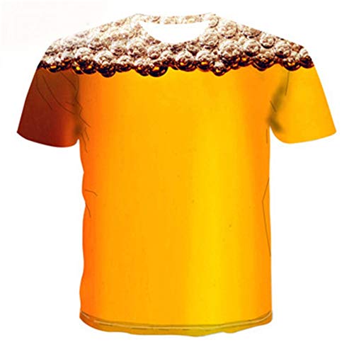 HYTR 3D Camisetas 3D Mangas Cortas con Estampado De Gota De Agua Hombres Camiseta con Agua De Soda Verano Cool Hombres Camiseta Tops Tallas Grandes para Hombres Ropa XXL