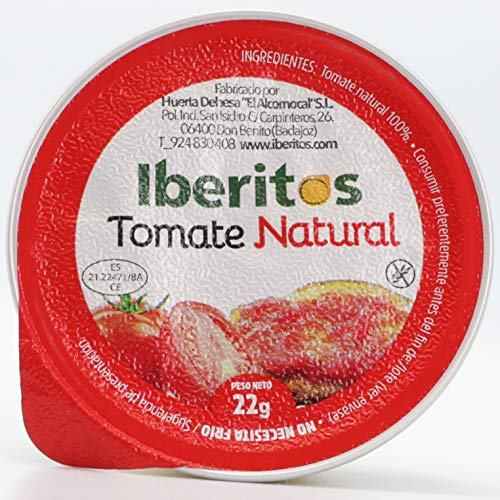 Iberitos - Monodosis de Tomate Natural - 18 Unidades x 22 Gramos
