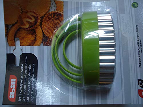 IBILI 724000 - Set 3 Cortapastas Rizados C/Asa Estañado