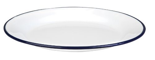 IBILI 901128 - Plato Llano de Acero esmaltado vitrificado Blanca 28 cm