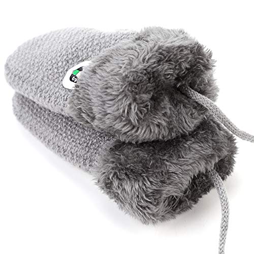 IBLUELOVER Manoplas niños bebé Chicas Chicos Guantes Invierno Guante de esquí Guantes de Punto Gloves Guantes fríos Forro Polar Guantes con la Cuerda del Cuello Regalo Navidad