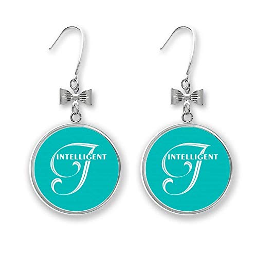 Ice Idea Letters Art Deco - Pendientes de lazo con gancho, diseño de letras