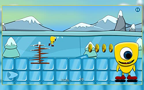 Ice Skating Creature : The Winter Cute Monster Coin Race - Gold