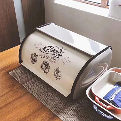 Icegrape - Panera de metal para cocina con tapa enrollable