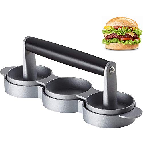 Ichen Prensa de Hamburguesa, prensador de Hamburguesa, Burger Maker Antiadherente Molde Hamburguesa para 3 Mini Hamburguesas