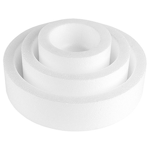 Ideen mit Herz Tarta de poliestireno | de 3 pedestales | maniquí de tarta | idea creativa de regalo | pastel de espuma de poliestireno | pastel de caramelo, decoración, pastel, artesanía de bricolaje