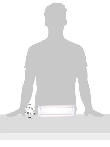 iDesign Caja para nevera o armario de cocina, caja de almacenaje de plástico y apilable, organizador de nevera para queso, fruta, verdura y demás, transparente