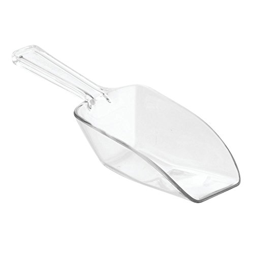 iDesign Cucharas medidoras de varios tamaños, medidor de cocina de plástico, juego de 4 palas de cocina para harina, especias y otros alimentos, transparente