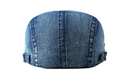 Idopy Men 's 2 Pack Denim Newsboy Gorras lavadas Jean Gatsby Ivy Irish Hats