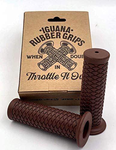 Iguana Custom - Puños de Moto de Goma IGUANASKIN (Chocolate 7/8")