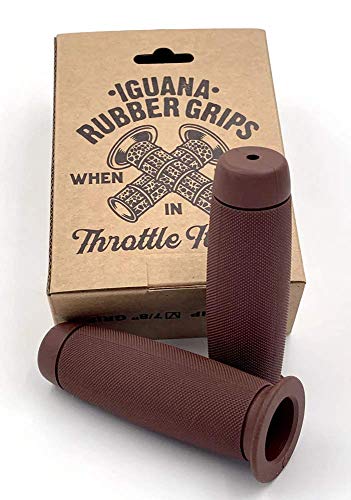 Iguana Custom - Puños de Moto de Goma OBUS (Chocolate 7/8")