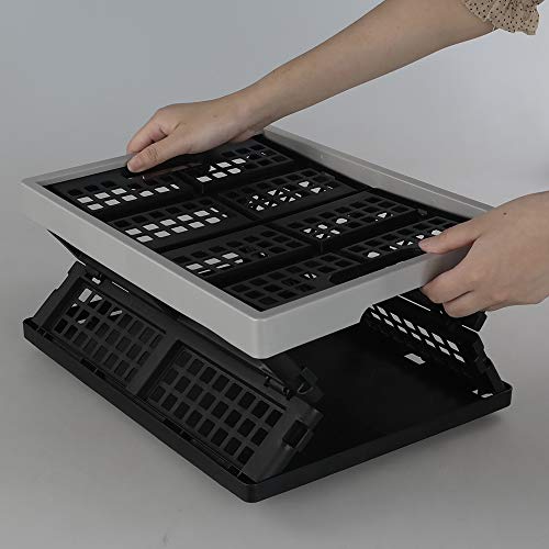 Ikando Cesto Cajas de Almacenamiento Plegables de Plástico, 4 Unidades
