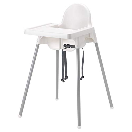 IKEA ANTILOP - Trona con bandeja, plata color