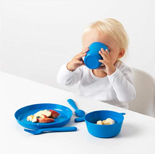 IKEA KALAS - Juego de 6 vasos y platos para niños, multicolor