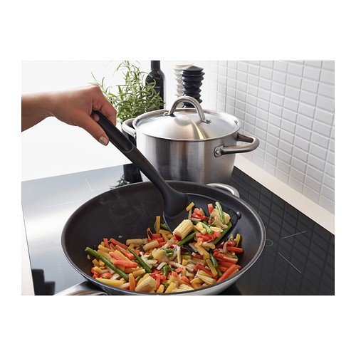 IKEA SPECIELL - espátula Wok, negro - 32 cm
