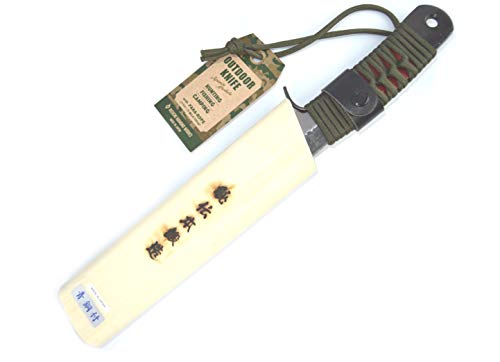 Ikeuti - Cuchillo de caza japonés hecho a mano en Japón, acero azul, camping al aire libre