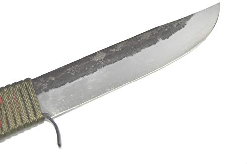 Ikeuti - Cuchillo de caza japonés hecho a mano en Japón, acero azul, camping al aire libre