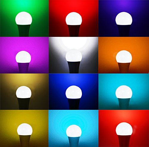 iLC Bombillas Colores RGBW LED Bombilla Regulable Cambio de Color Edison 10W E27 - RGB 12 Color - Control remoto Incluido para Casa/Decoración/Bar/Fiesta/KTV Ambiente Ambiance Iluminación