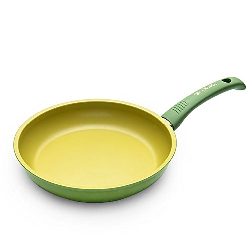 ILLA OL6324 - Sartén antiadherente al aceite de oliva, 100% fabricada en Italia, aluminio, verde, 24 cm