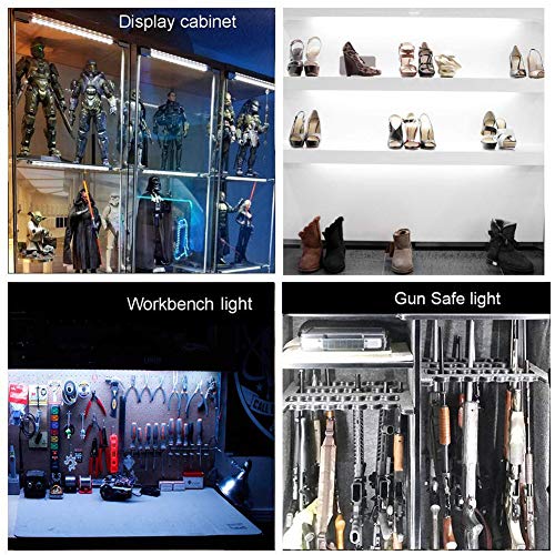Iluminación de Pantalla para detolf Vitrina, 6X Tiras de LED Debajo de Muebles de iluminación, enlazables, Blanco 6000K