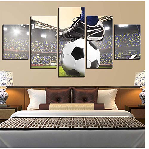 Imágenes en lienzo Decoración para el hogar Fútbol Partido Pintura Campo de fútbol HD Imprimir Cartel Sala de estar Arte de la pared -40x60x2 40x80x2 40x100cm Sin marco