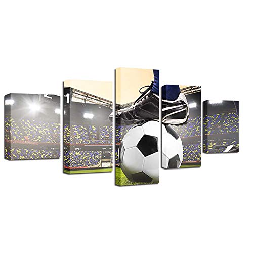 Imágenes en lienzo Decoración para el hogar Fútbol Partido Pintura Campo de fútbol HD Imprimir Cartel Sala de estar Arte de la pared -40x60x2 40x80x2 40x100cm Sin marco