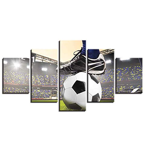 Imágenes en lienzo Decoración para el hogar Fútbol Partido Pintura Campo de fútbol HD Imprimir Cartel Sala de estar Arte de la pared -40x60x2 40x80x2 40x100cm Sin marco