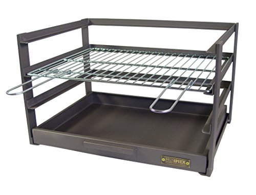 IMEX EL ZORRO Cajón Barbacoa con Parrilla Cincada, Negro, 57x41x35 cm, 71472.0