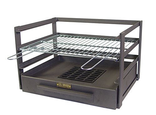IMEX EL ZORRO Cajón Barbacoa con Parrilla Cincada, Negro, 72x41x35 cm, 71476.0