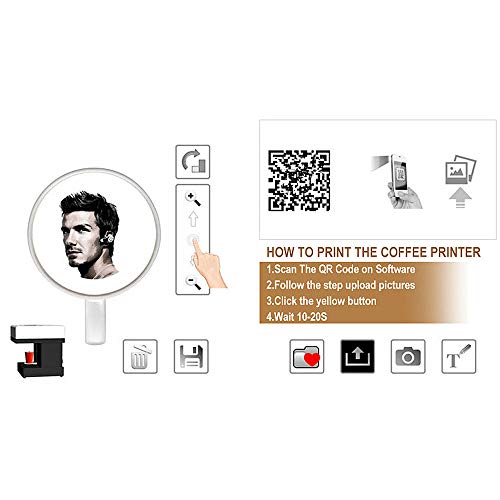 Impresora De Café De 4 Tazas, Impresora Automática De Pasteles, Chocolate, Selfie, Máquina De Impresión De Café para Galletas De Capuchino, Impresora Automática De Tinta Comestible(Size:110v)