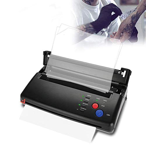 Impresora de transferencia del tatuaje, Herramienta de tatuaje profesional Diseño de dibujo Tattoo Máquina de Tatuaje, copiadora de plantillas térmicas, Máquina de Tatuaje para papel A4 A5 (EU)
