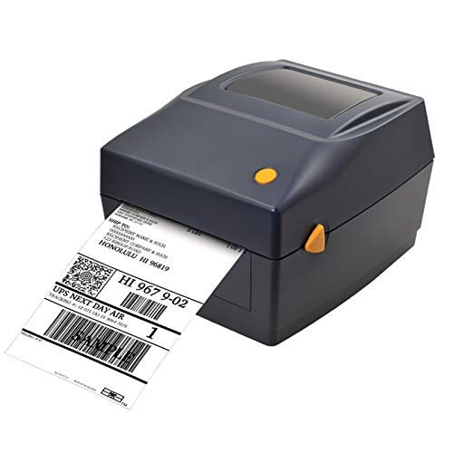 Impresora térmica de Etiquetas de Escritorio, máquina de impresión térmica de Etiquetas de código de Barras, Ancho de envío Ajustable Impresión rápida de Etiquetas 4x6 Compatible con Windows y Mac