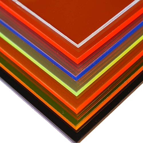 in-outdoorshop Vidrio acrílico, placa Plexiglas® , varios tamaños (200mm x 200mm x 3mm, transparente no fluorescente / transparent)