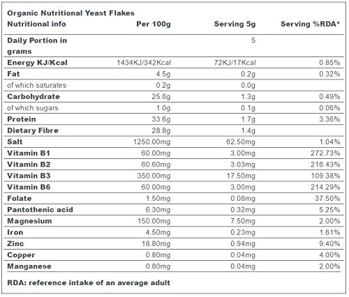 Indigo Herbs Copos de Levadura Nutricional orgánico 250g