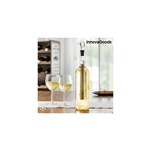 InnovaGoods IG813505 Enfriador de Vino con Aireador, Negro