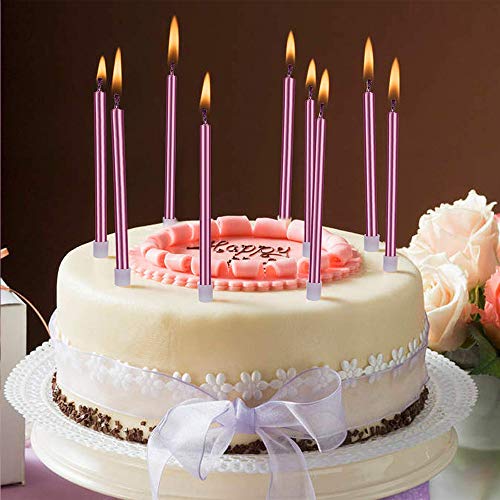 Integrity.1 Velas de Tarta de Cumpleaños,Velas Metálicas Velas de Cumpleaños ,Velas Decoraciones para Fiesta Cumpleaños Boda(30 Piezas Rose Gold )