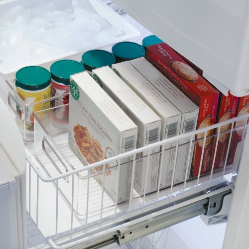 InterDesign Fridge/Freeze Binz Organizador para nevera, organizador de frigorífico de plástico, cajas de almacenaje apilables, transparente